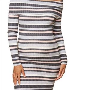 Motherhood Off The Shoulder Sweater Dress